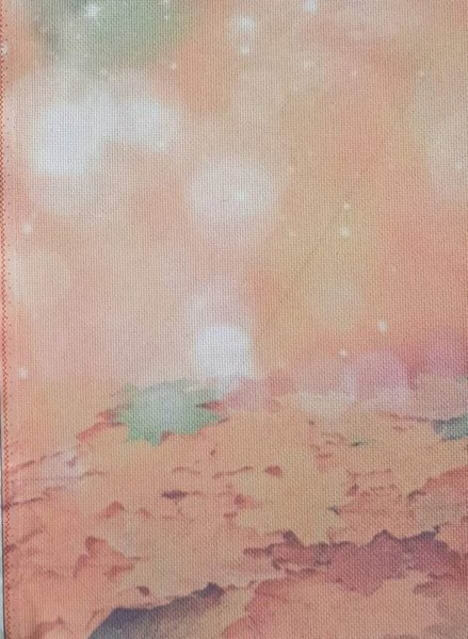 Autumn Glow Designer Printed AIDA Fabric. Canvas for embroidery with an applied background KF-1103A